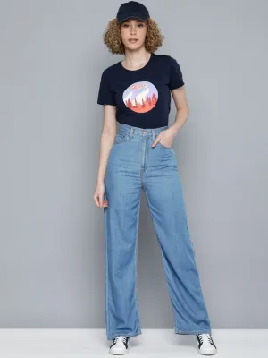Balanced Fit Women's Indigo Baggy Fit High Rise Jeans