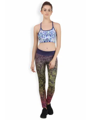 Alcis Women Multicolor Printed Legging Essential Piece