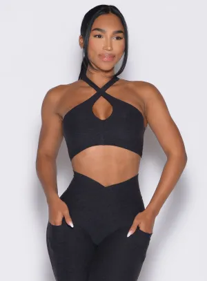 Flexible Wire-Free Easy Wear Cross Over Halter Bra