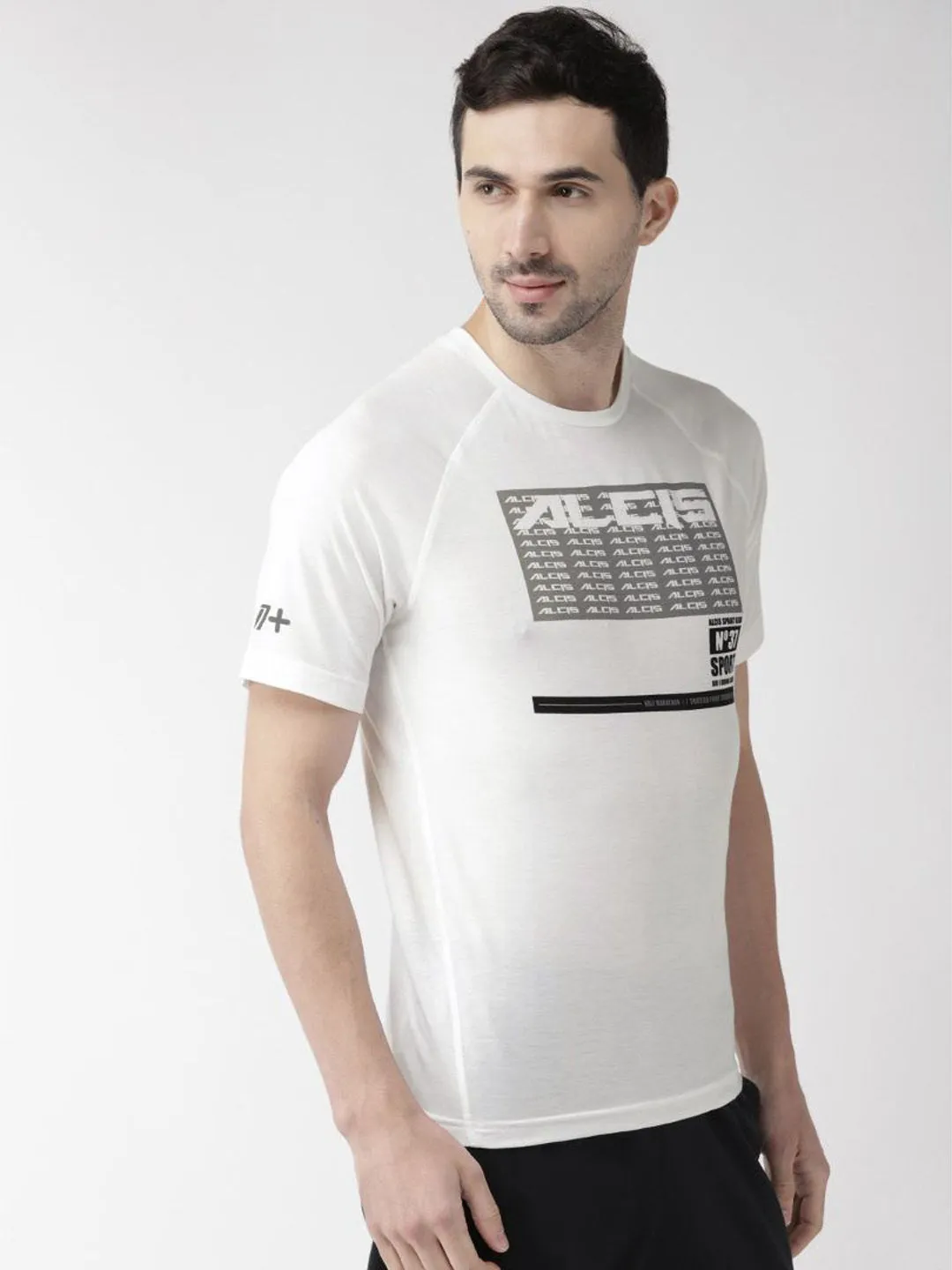 Bride Side Brave Fit Alcis Men White Printed Round Neck T-shirt