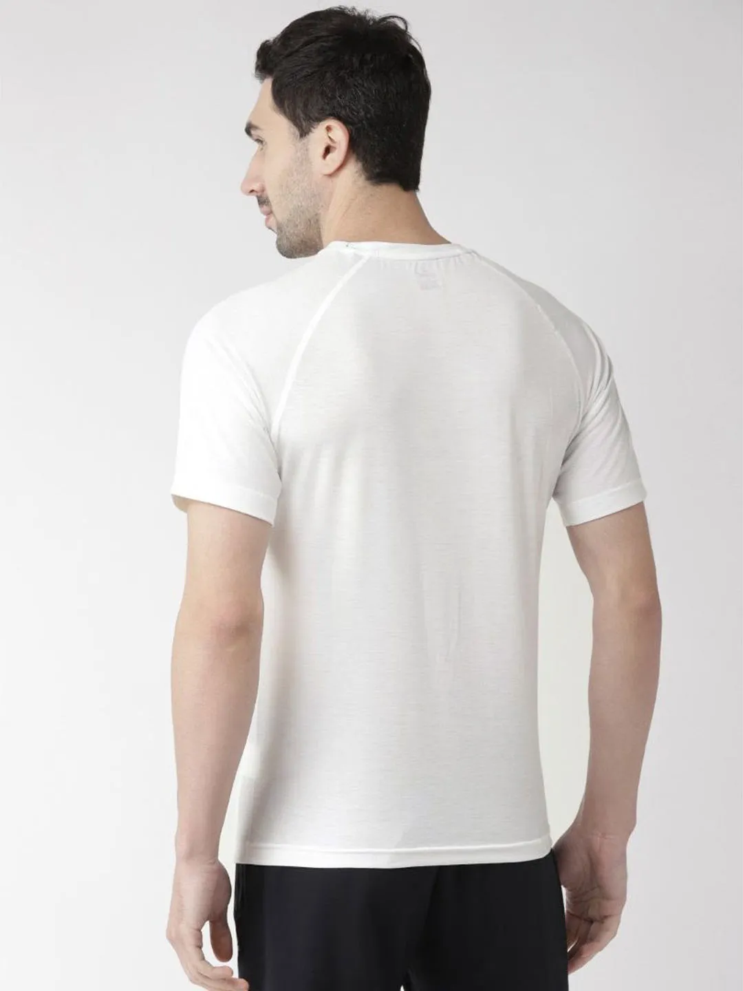 Organic Cotton Certification Alcis Men White Printed Round Neck T-shirt