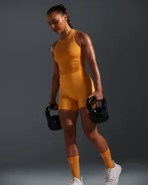 BreathableMeshPanels Go To Seamless Fitted Mid Vest | Powdered Orange City Soul