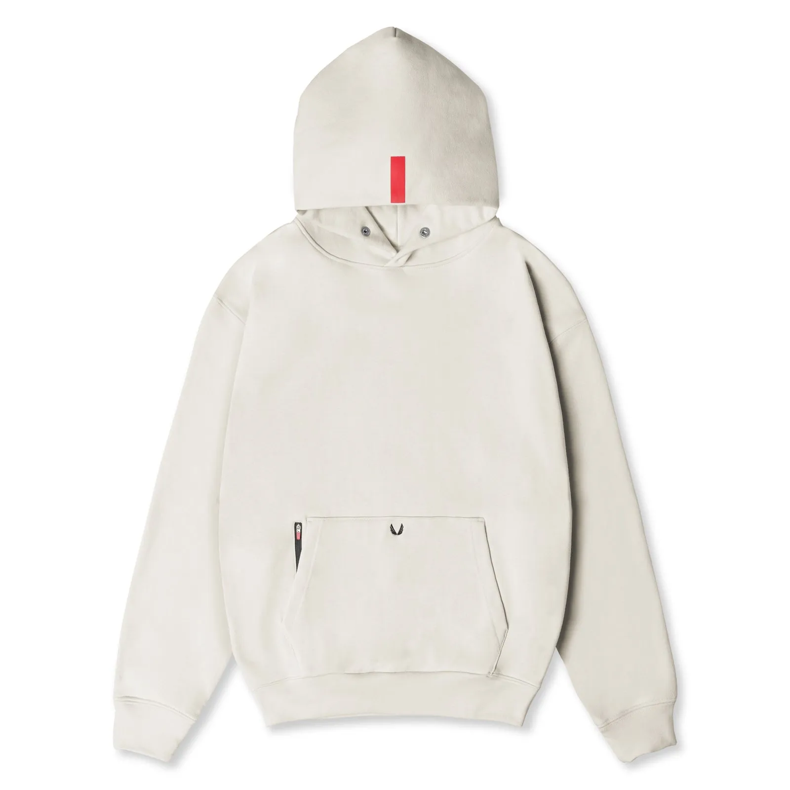 Flexible Hood 0874. Tech-Terry? Zip Pocket Hoodie - Stone/Black "OTWR"