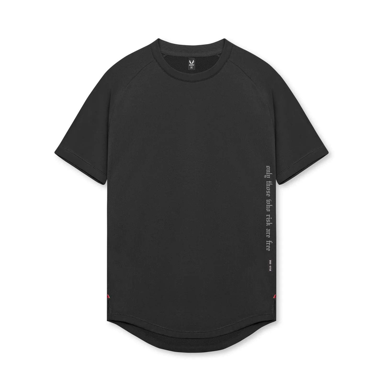 0716. Core Mesh Established Tee - Black Cashmere combination