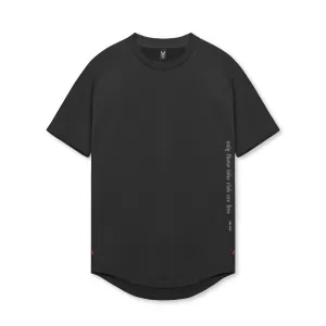 0716. Core Mesh Established Tee - Black Cashmere combination