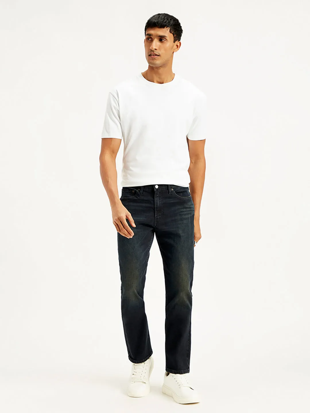 Men's 511 Black Slim Fit Mid Rise Jeans Mood Layer