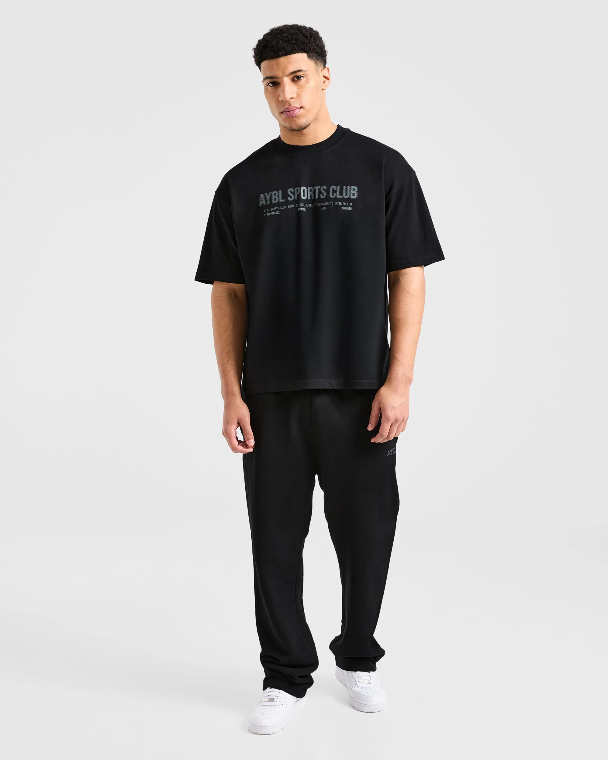 Sports Club Dot Oversized T Shirt - Black informal gathering