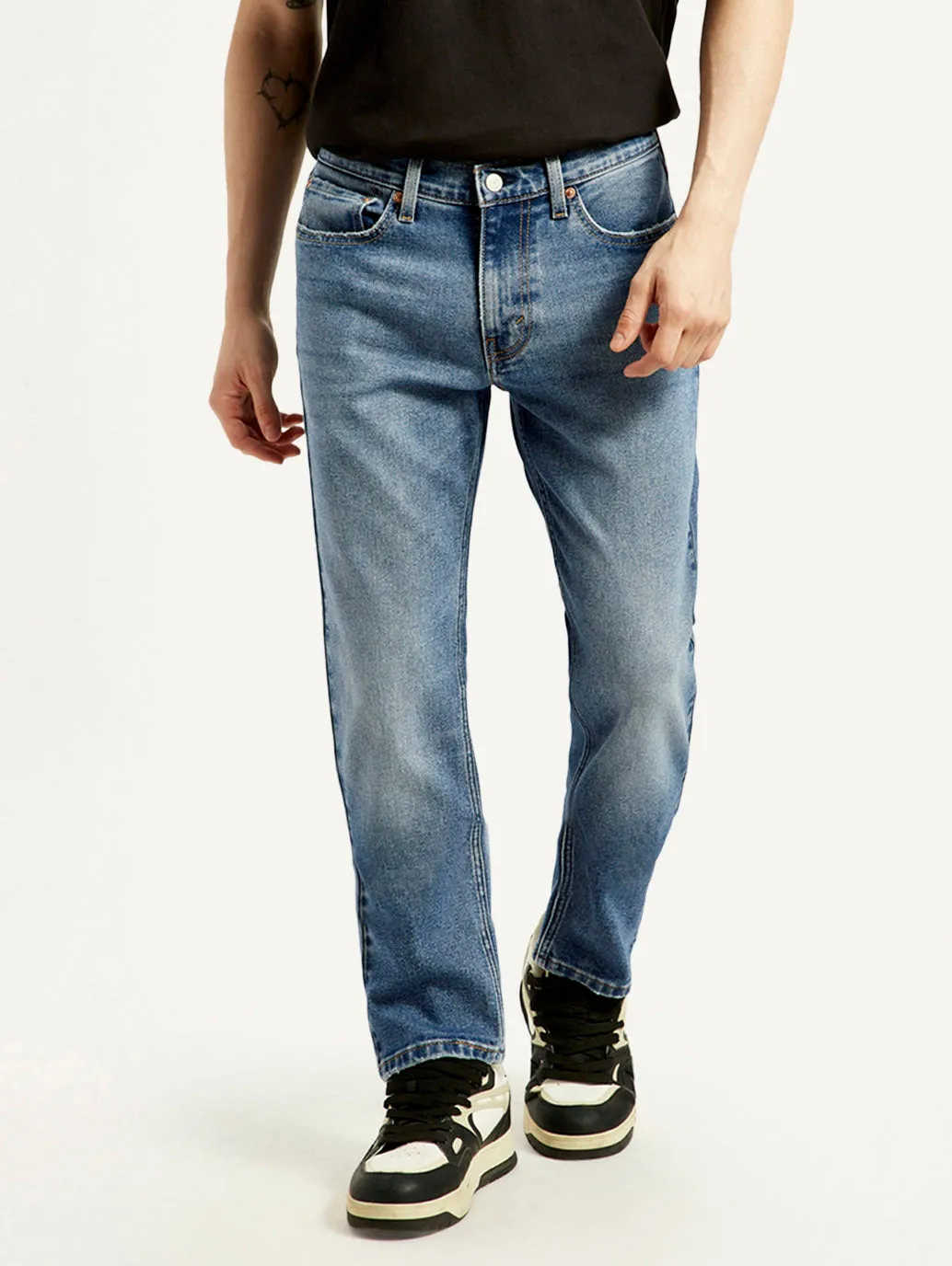 Men's 517 Med Indigo Bootcut Fit Mid Rise Jeans Relaxed Style Outdoor Enthusiast Evening Stroll Casual Fit