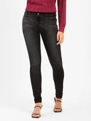 Chill Style Women's 710 Black Skinny Fit Mid Rise Jeans