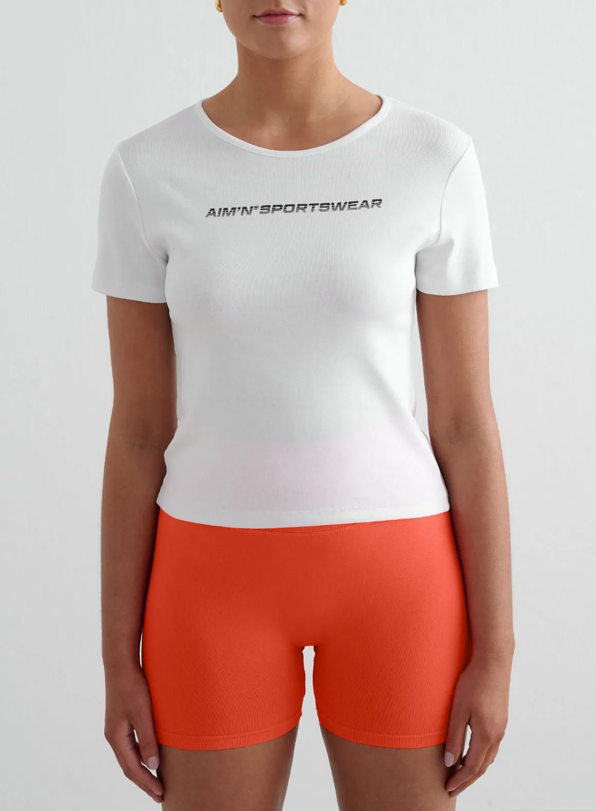 High Density Fabric White Stretch T-shirt