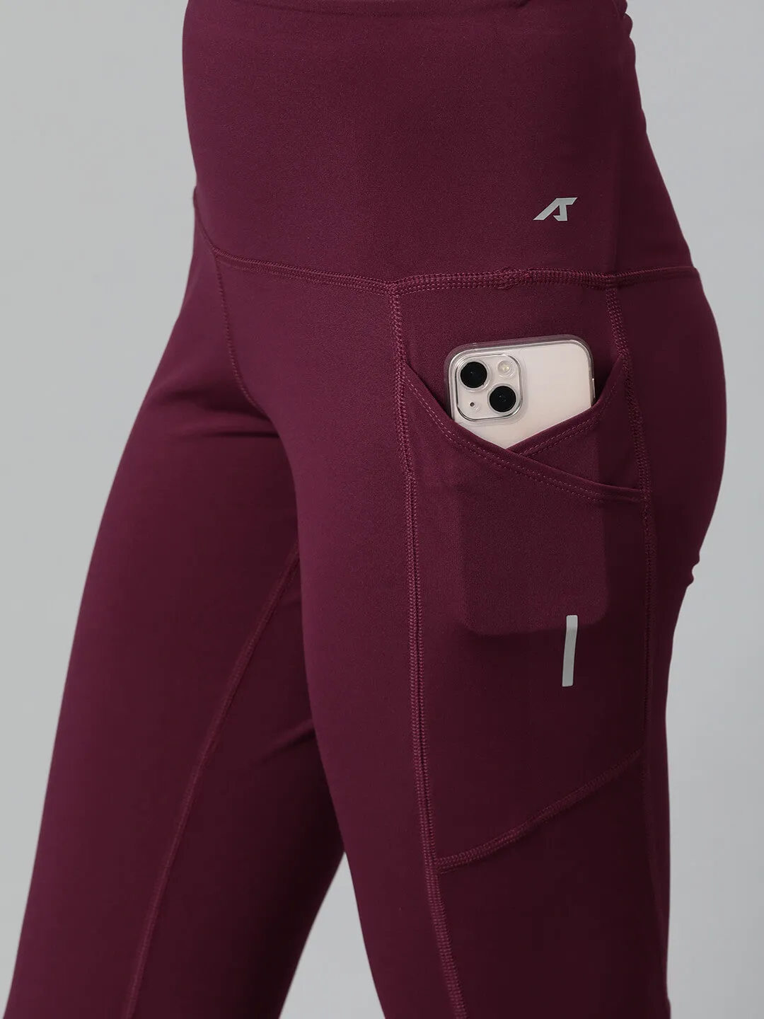 Studio Practice Comfort Seeker Moisture Wicking Active Lifestyle Alcis Women Solid Knitted Running Tights