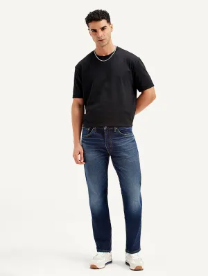 Men's 511 Navy Blue Slim Fit Mid Rise Jeans Sustainable Denim Production