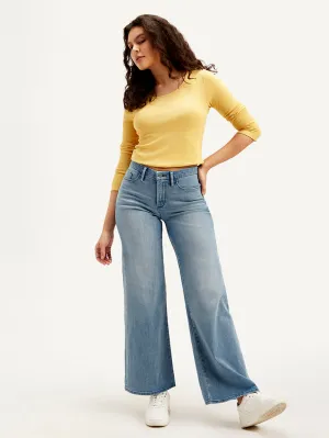 Women's Redloop 312 Blue Straight Fit Mid Rise Jeans Lightweight Feel