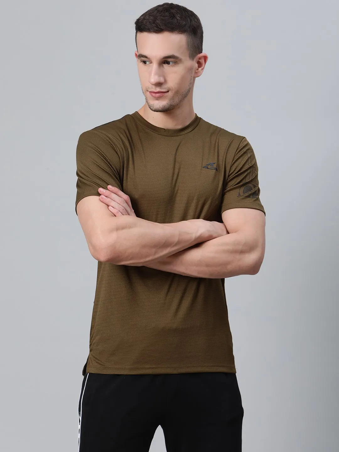 TumbleDry Safe british retro Alcis Men Solid Green Crew