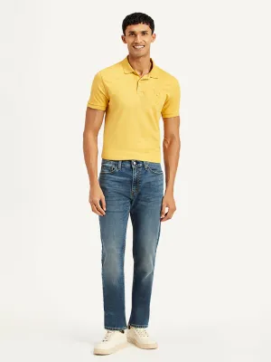 Men's 511 Blue Slim Fit Mid Rise Jeans Casual Musthave Essential Wardrobe