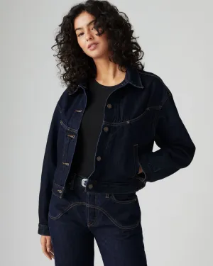 Holiday Vibes Stretch Premium Party Look Levi's? Womens Shrunken Trucker Jacket - Dream Nice Dreams