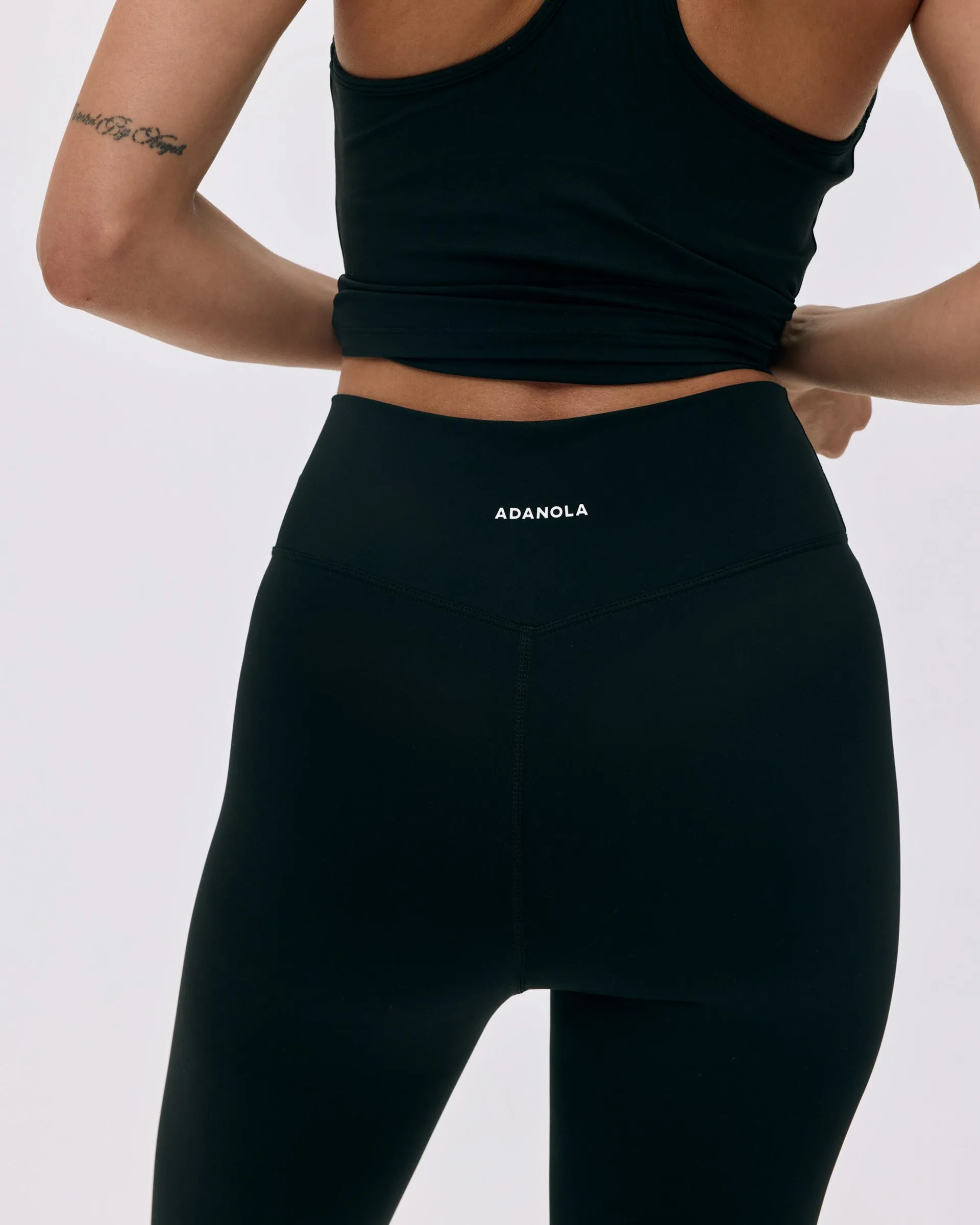 Ultimate Ruched Front Leggings - Black For Adults Slim Fit