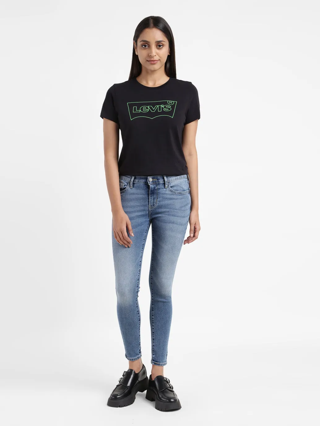 Active Lifestyle Women's 710 Blue Skinny Fit Mid Rise Jeans