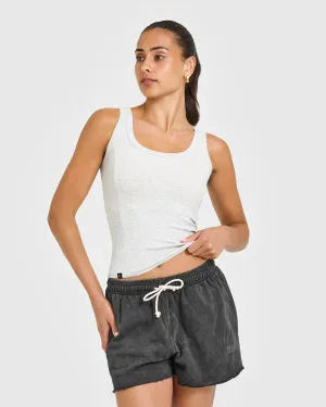 Mellow? Rib Scoop Neck Vest | Light Grey Marl Fresh Ease Flexible Joints FlexibleElasticity