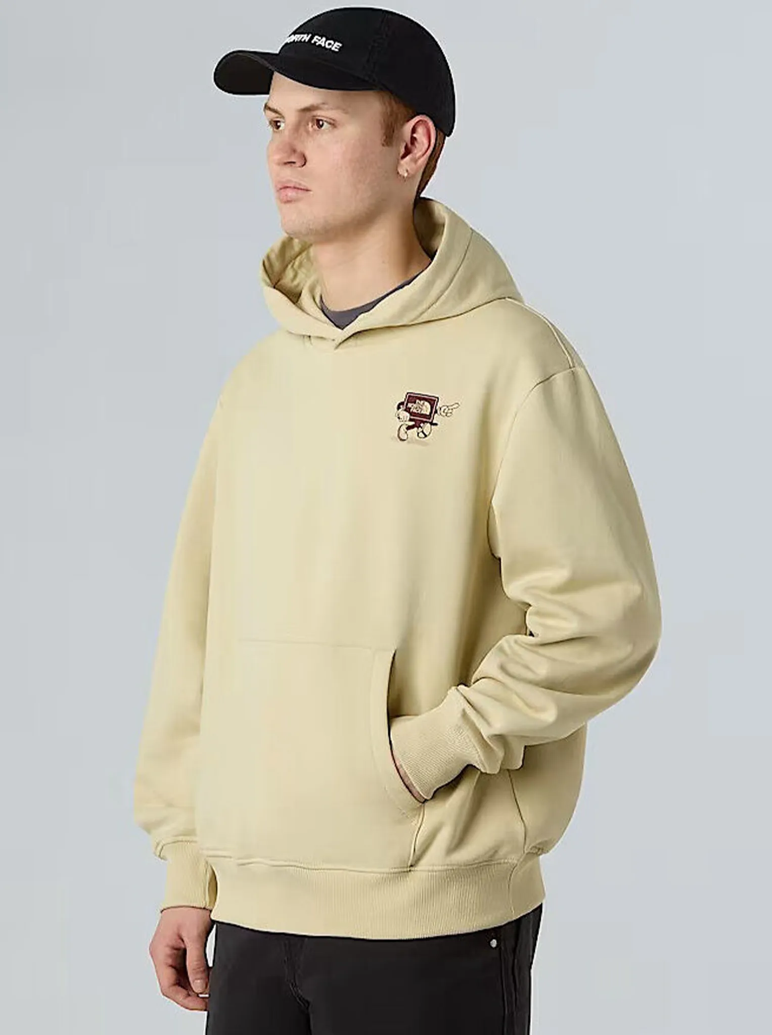 Travel Buddy Cartoon Logo Relaxed Hoodie
