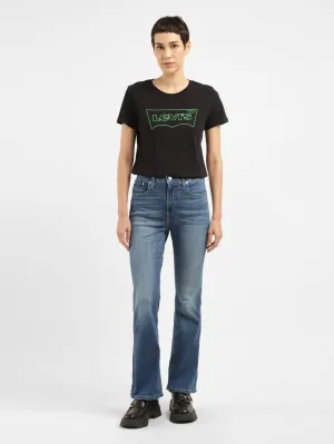 Classic Comfort Basic Layers Women's 725 Blue Flared Fit High Rise Jeans