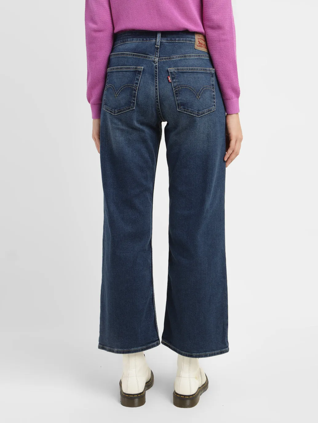 Women's Blue Loose Fit Low Rise Jeans Light Touch Modern Silhouette
