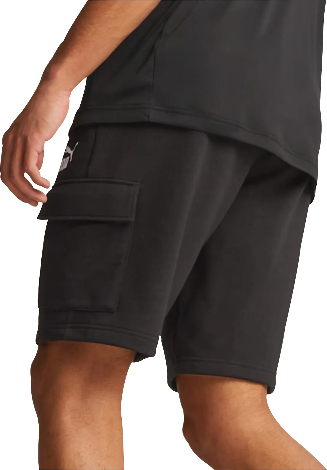 Low Profile Closure System Puma Essentials Cargo Mens Shorts - Black