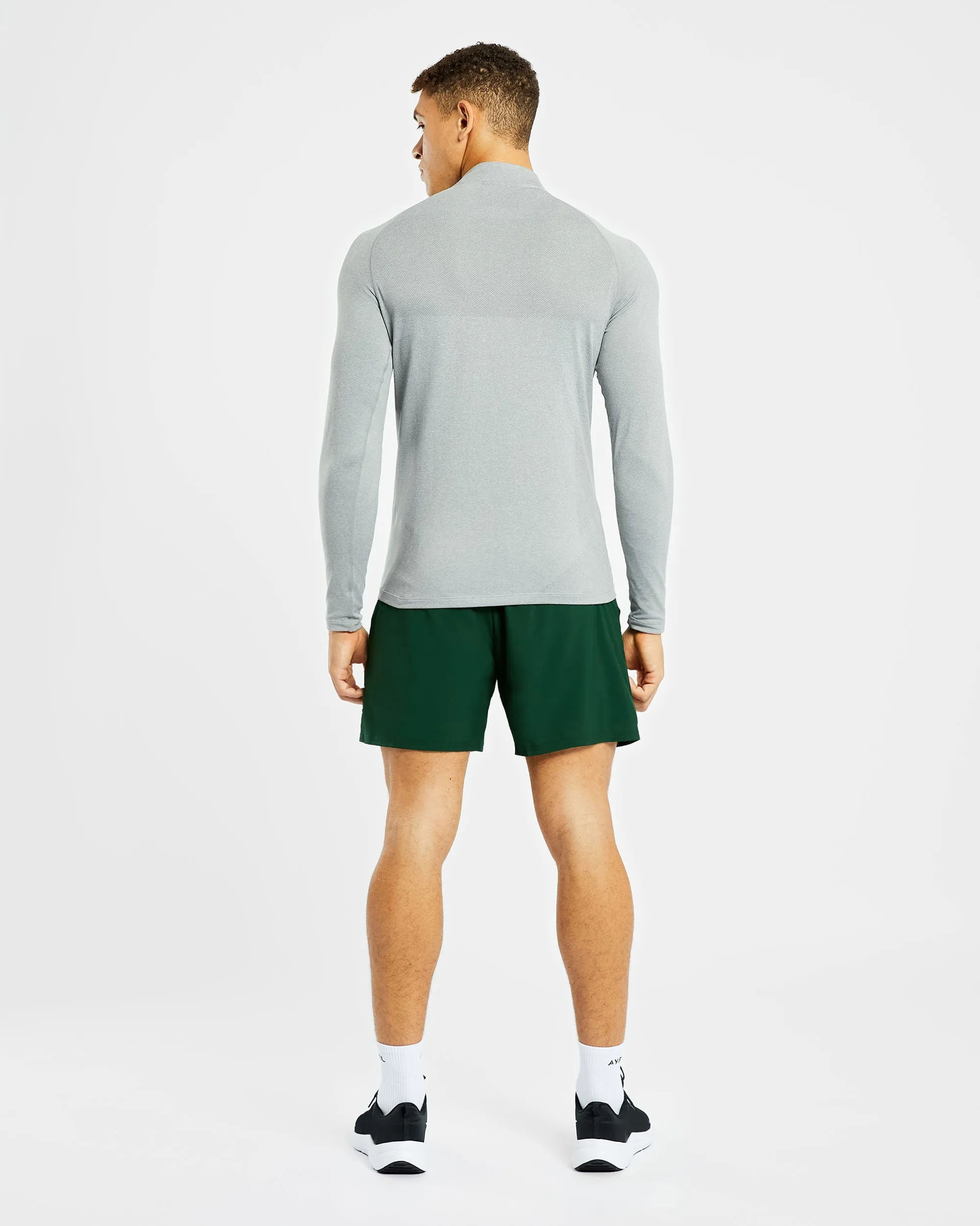 Essential Seamless 1/4 Zip Pullover - Grey Marl Owl like Koala like