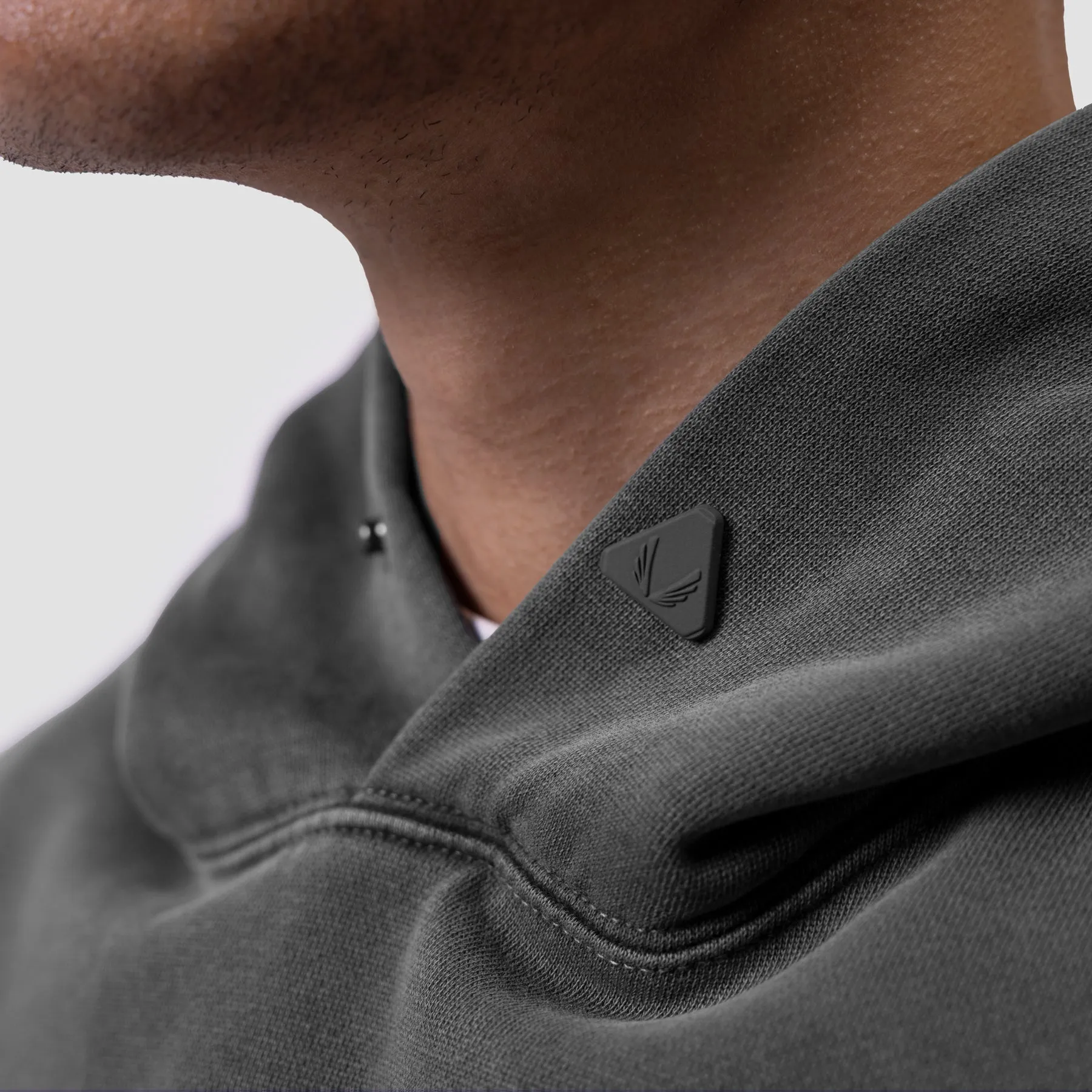 0920. Tech Essential? Distressed Hoodie - Faded Grey stage outfit Organic Fibers