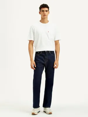 Casual Musthave Men's 505 Navy Blue Straight Fit Mid Rise Jeans