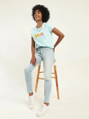 Women's 711 Blue Skinny Fit Mid Rise Jeans Comfortable fit