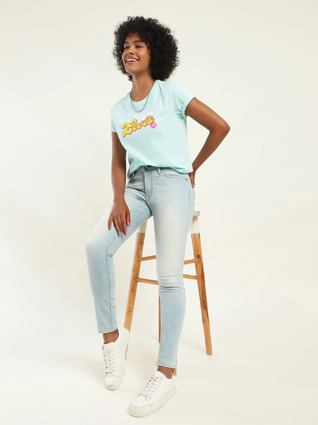 Women's 711 Blue Skinny Fit Mid Rise Jeans Everyday Piece Core Style