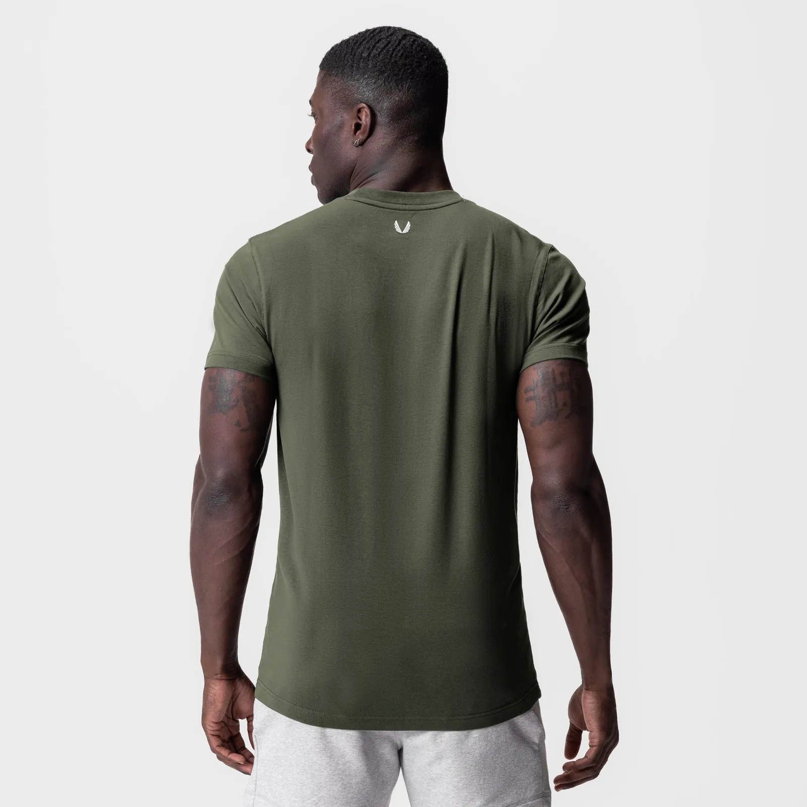 0923. Supima? Essential Tee - Olive Slim fit sleekness