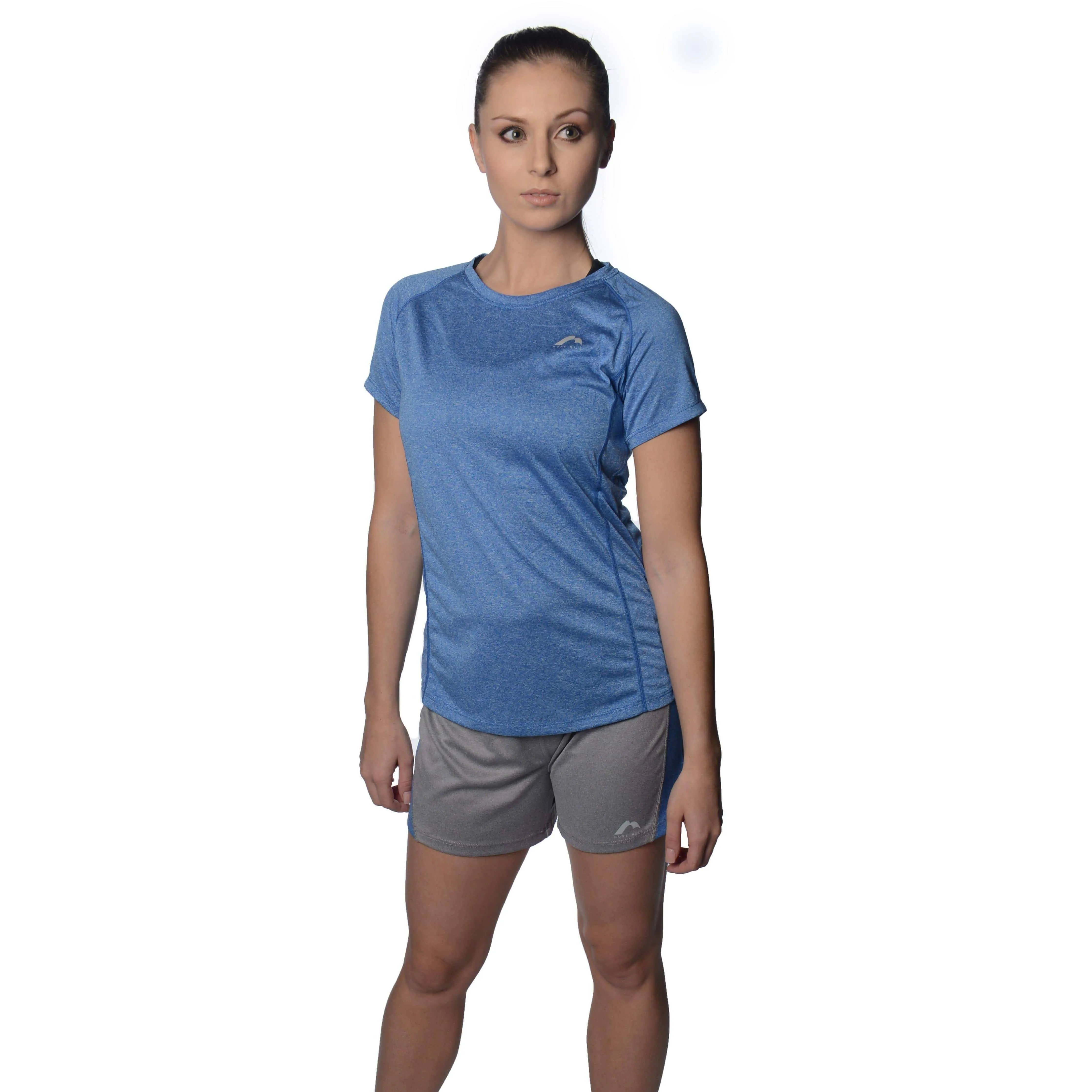 Budget - friendly More Mile Marl Jersey Womens Training Shorts - Grey