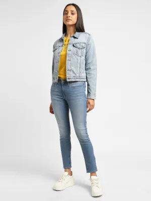 Daily Uniform Anytime Wear Women's 711 Blue Skinny Fit Mid Rise Jeans