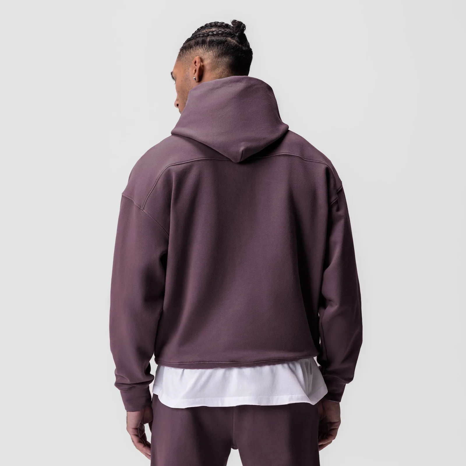 slim fit 0648. Tech-Terry? Hoodie - Deep Purple "Space Bracket"