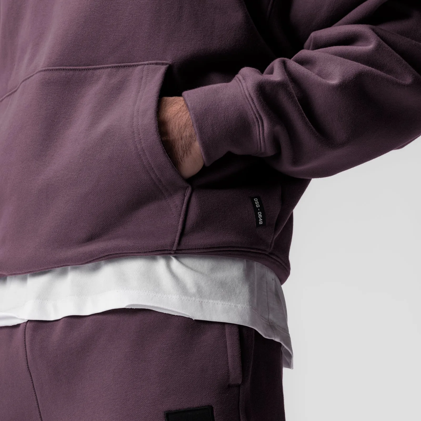 Nutria like 0648. Tech-Terry? Hoodie - Deep Purple "Space Bracket"