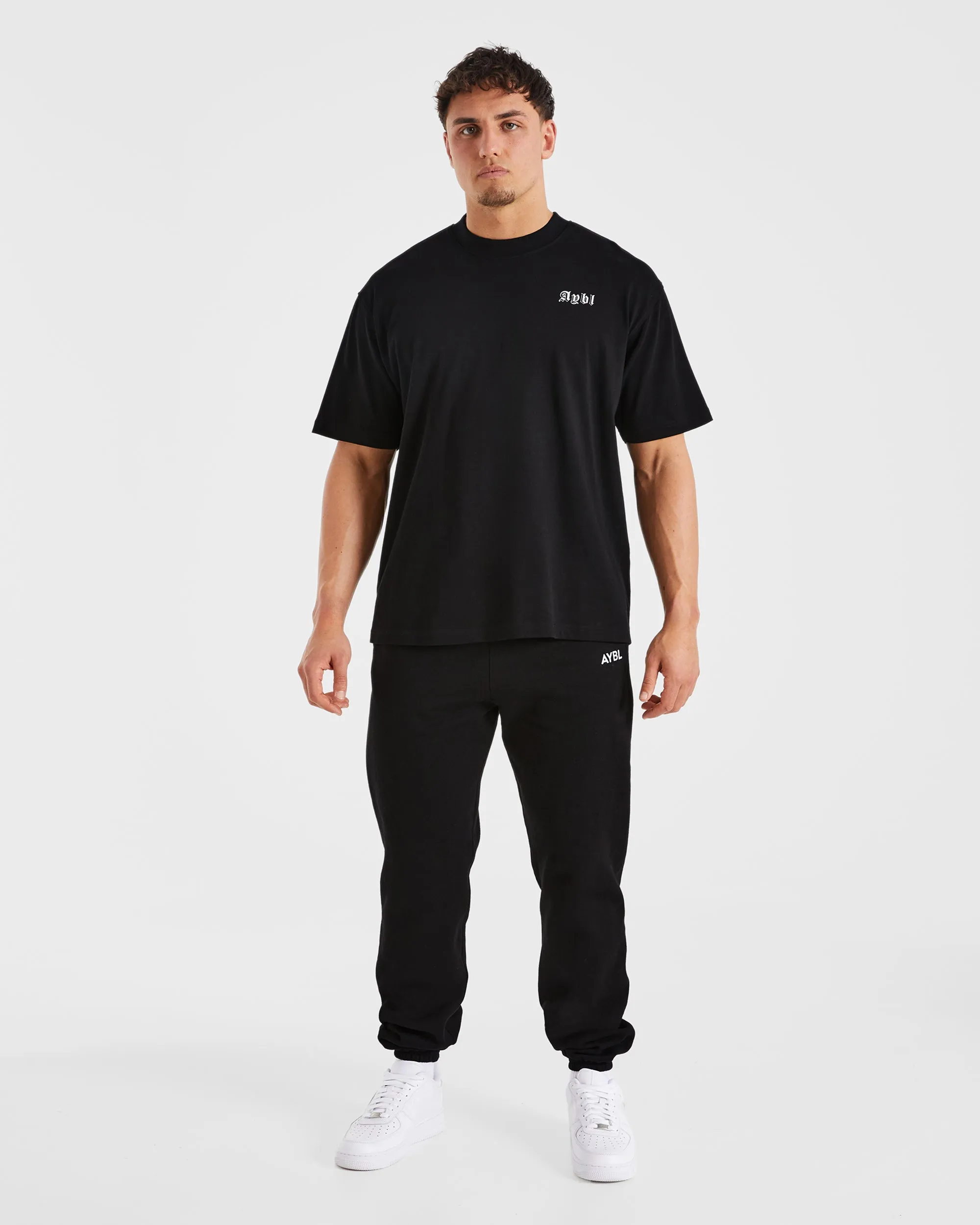 Streetwear vibe Essential Oversized Joggers - Black