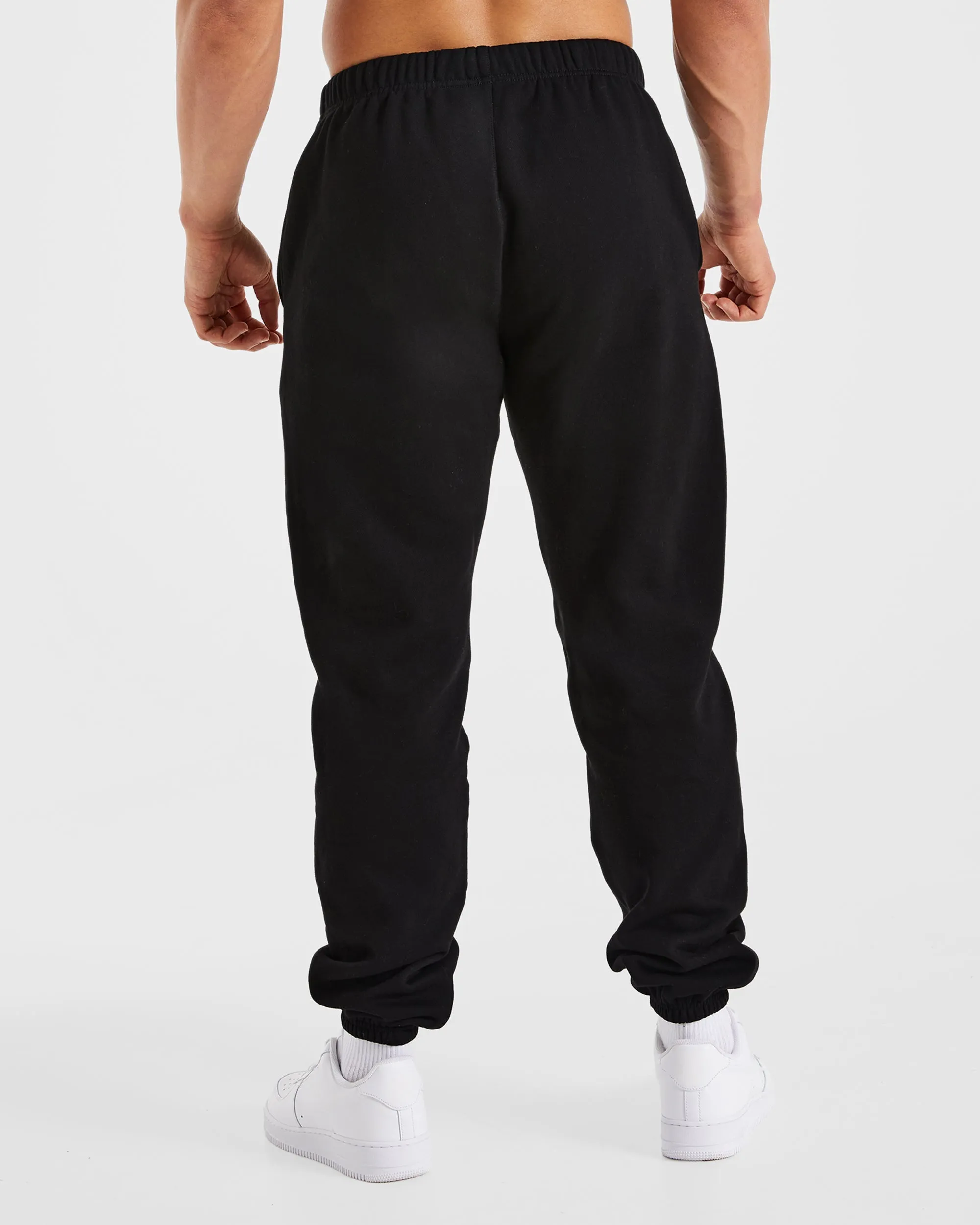 Breathable mesh lining Essential Oversized Joggers - Black
