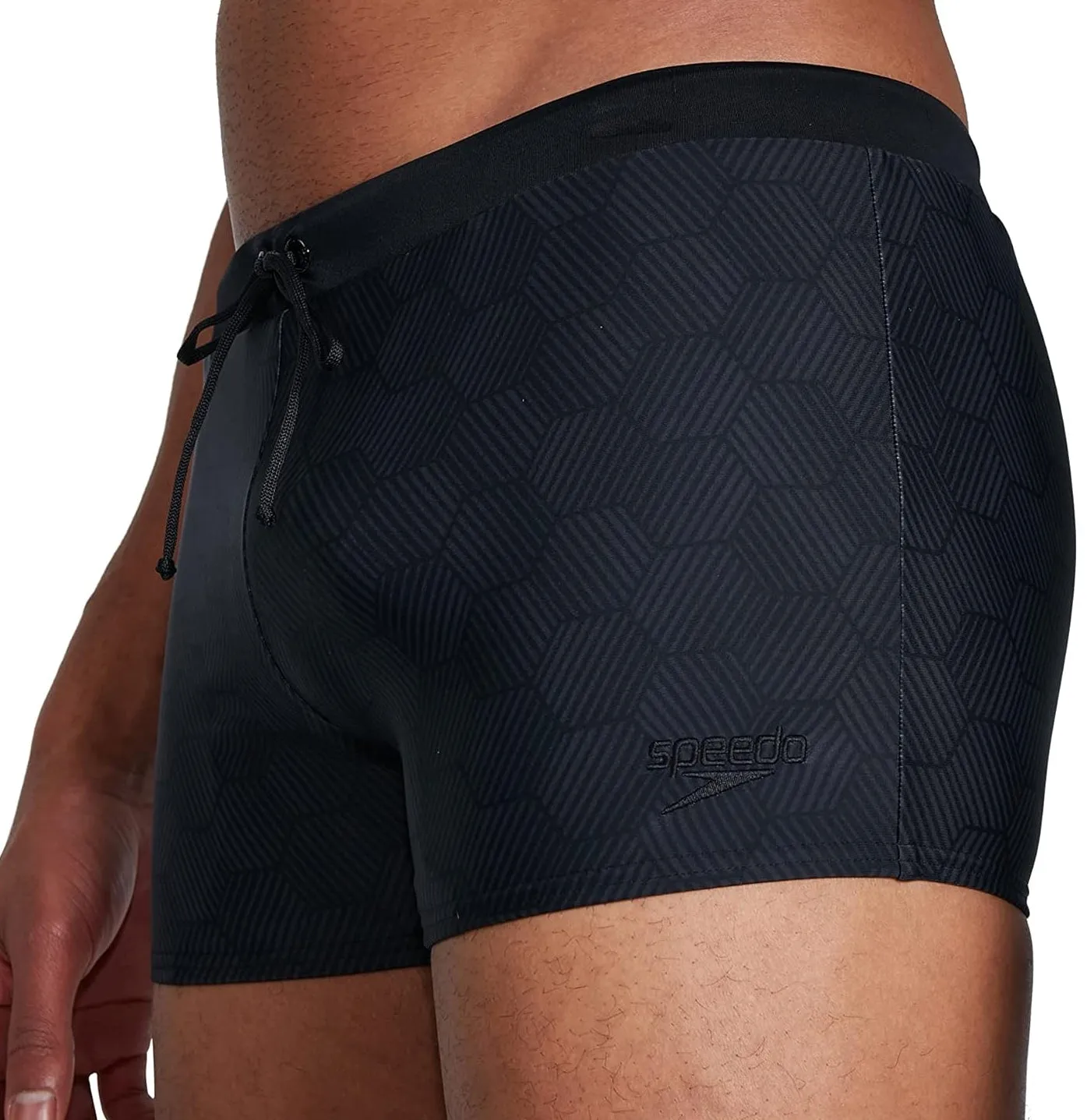 Anti microbial Dynamic look Speedo Valmilton Mens Swim Shorts - Black