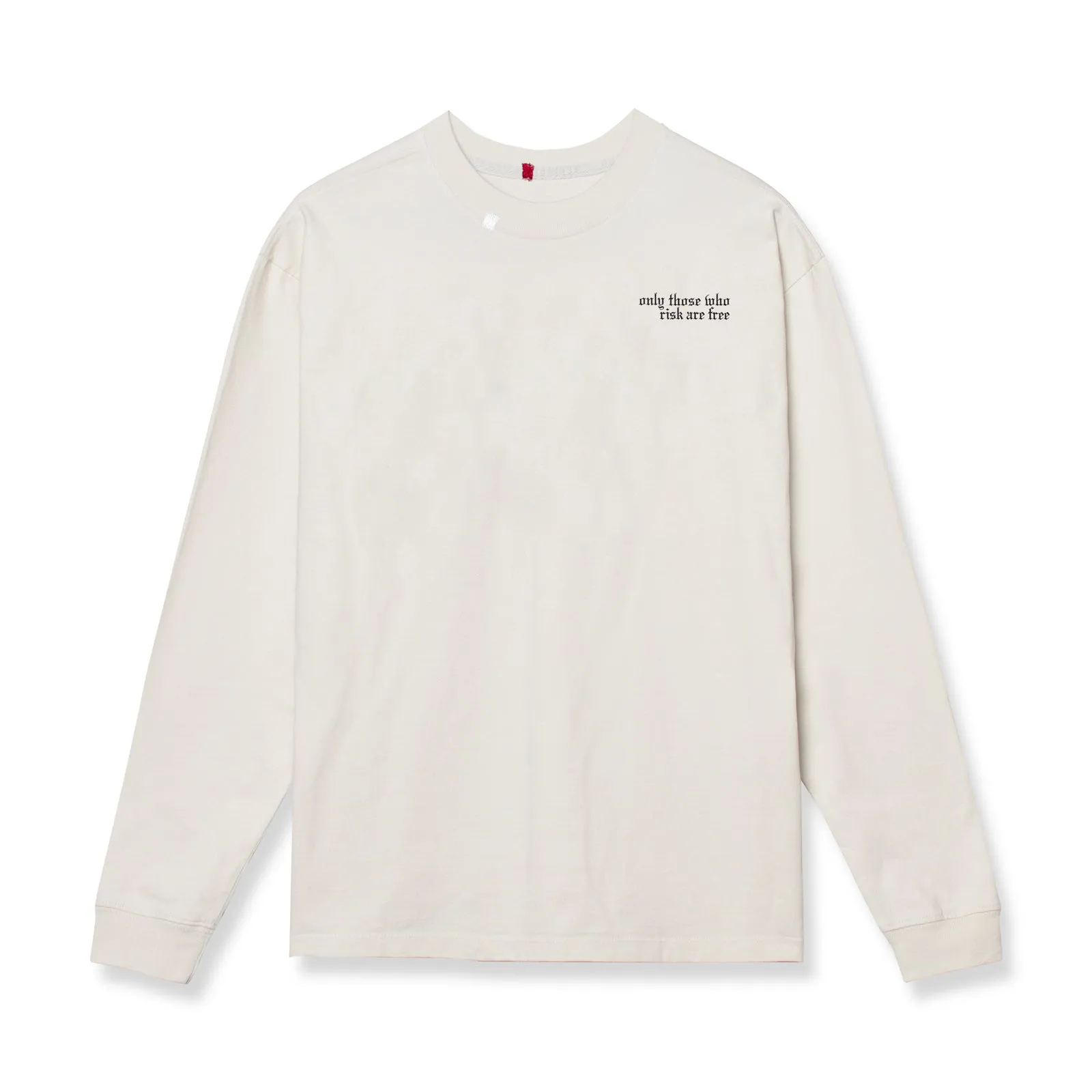Internet Unisex model 0851. Tech Essential? Relaxed Long Sleeve - Stone "Brush Wings/ASRV"