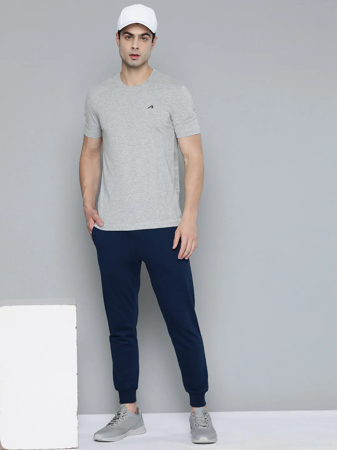 Love Glow SmoothInnerLining Alcis Men Grey Melange T-shirt