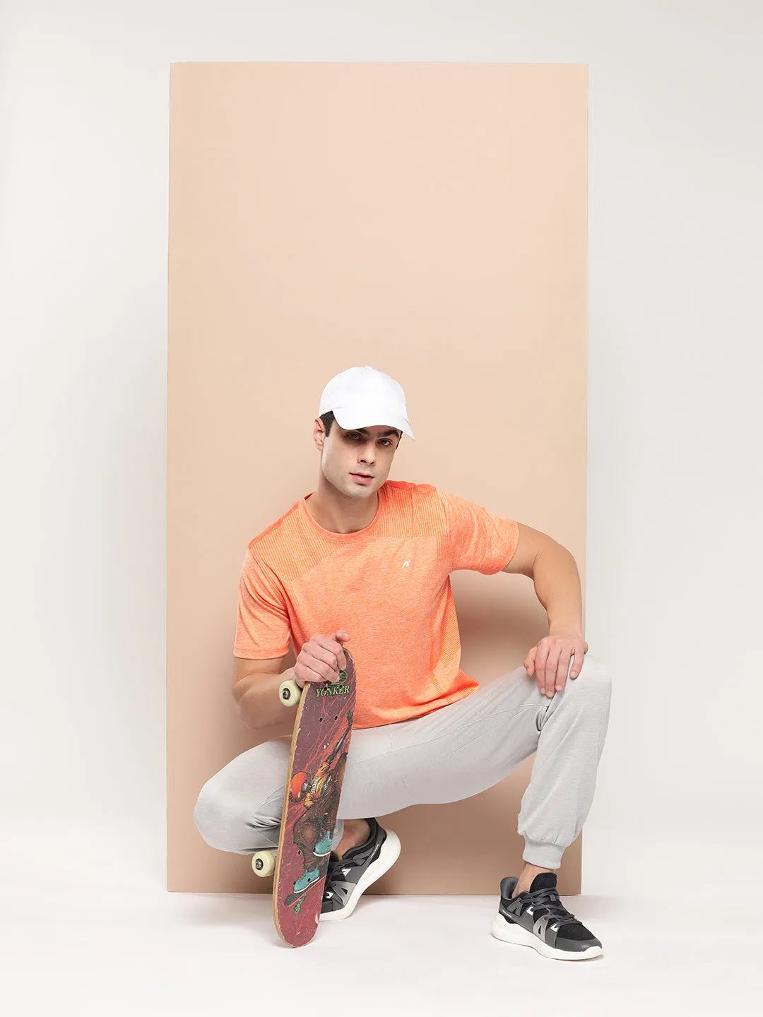 Rustic Ease Alcis Men Solid Slim Fit T-shirt