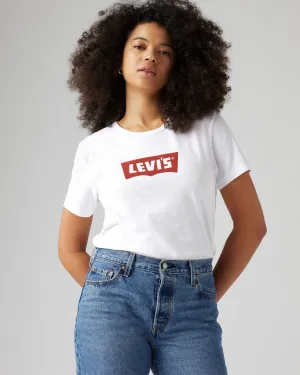 Morning Stroll Stretch Levi's? Womens Graphic Iconic Tee - Vintage Batwing / White