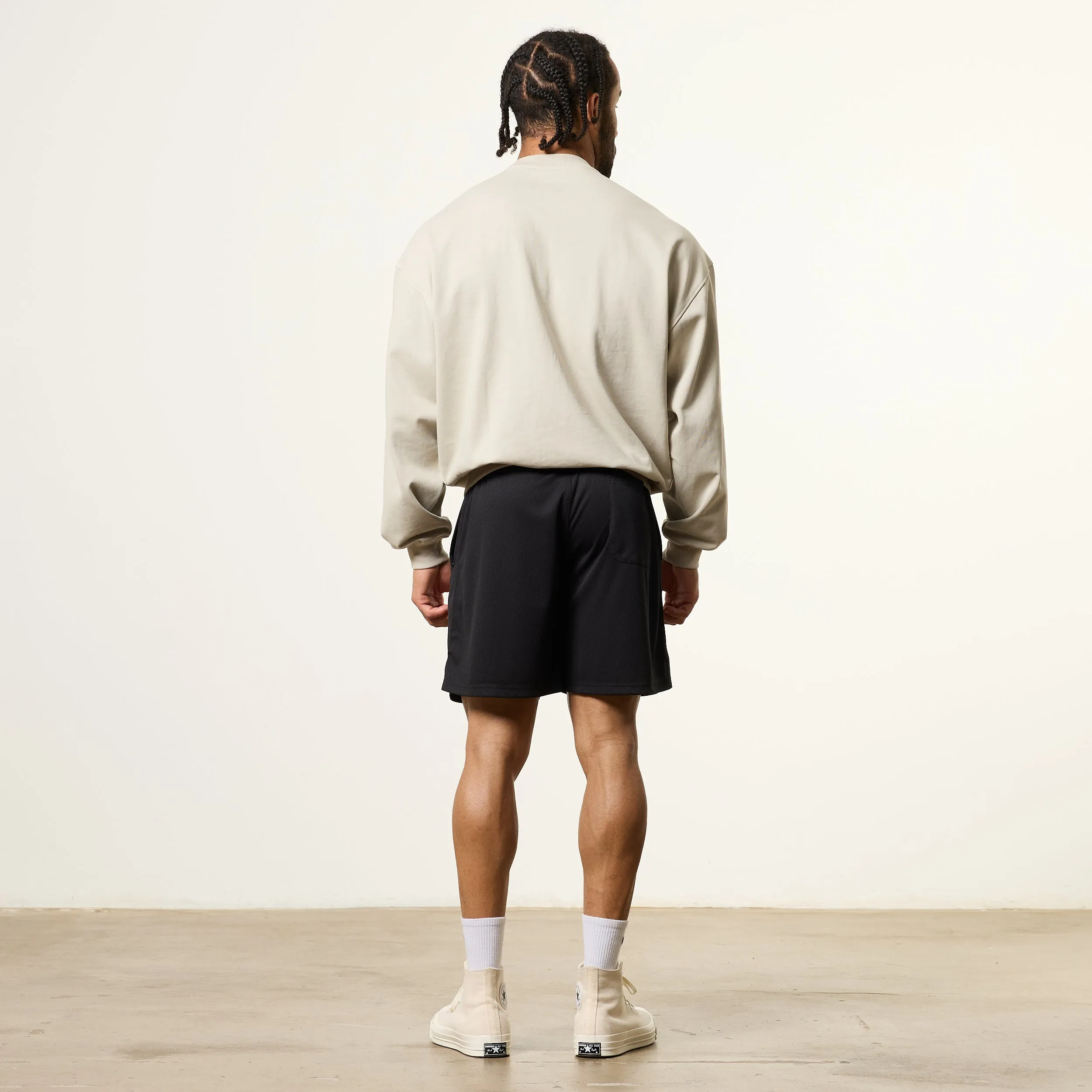 Valentine's Day look Reinforced Stitching Vanquish Essential V2 Stone Oversized Boxy Sweatshirt