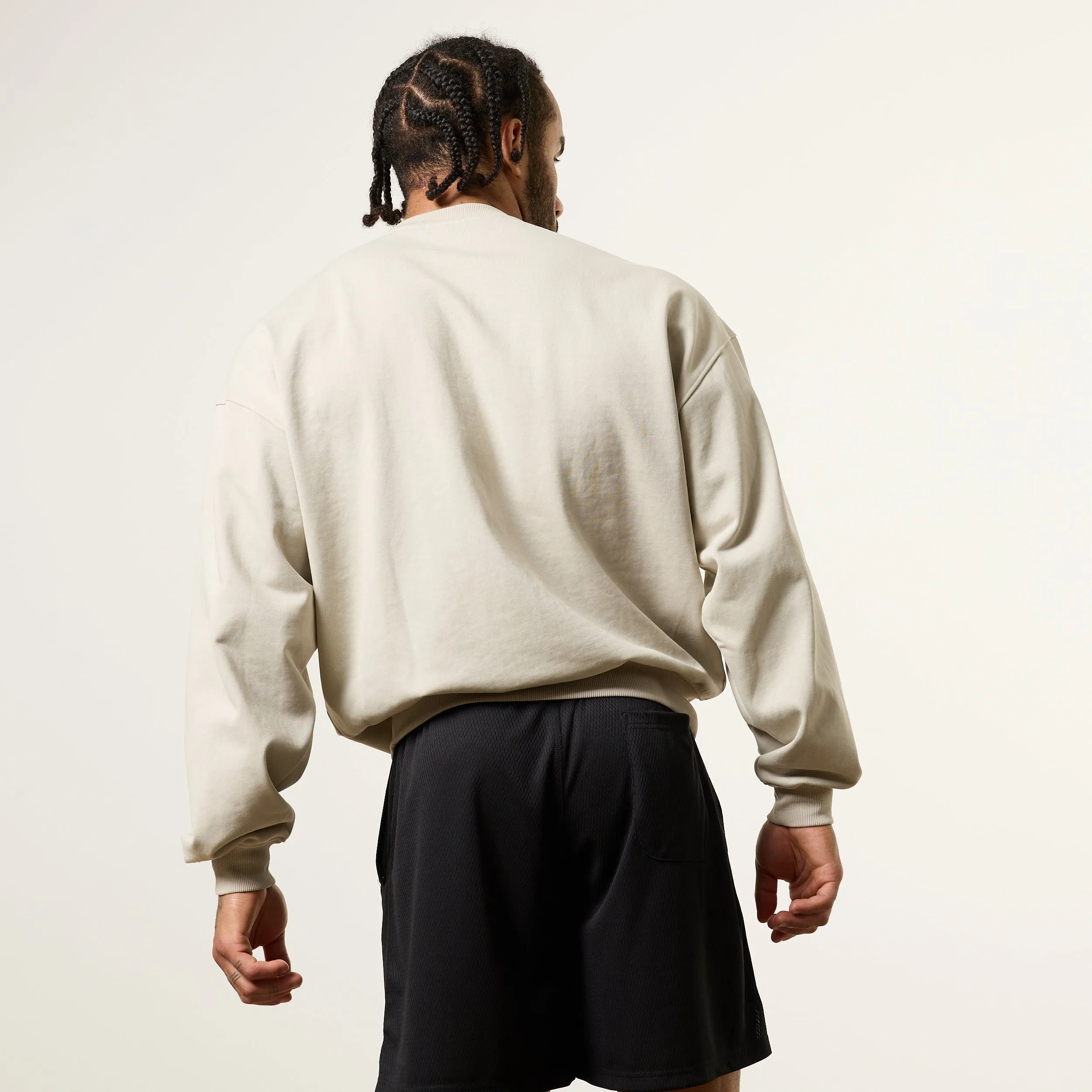 Animal Print Vanquish Essential V2 Stone Oversized Boxy Sweatshirt
