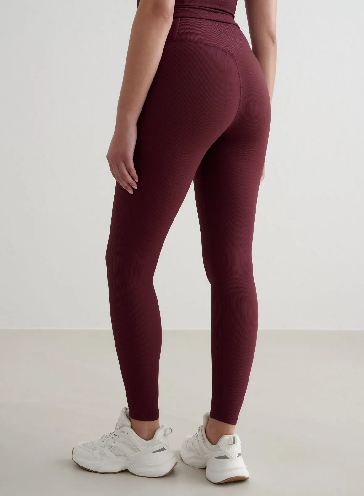 Cherry Ribbed Performance Tights Non Sheer Material Thermal Warm Home Lounge