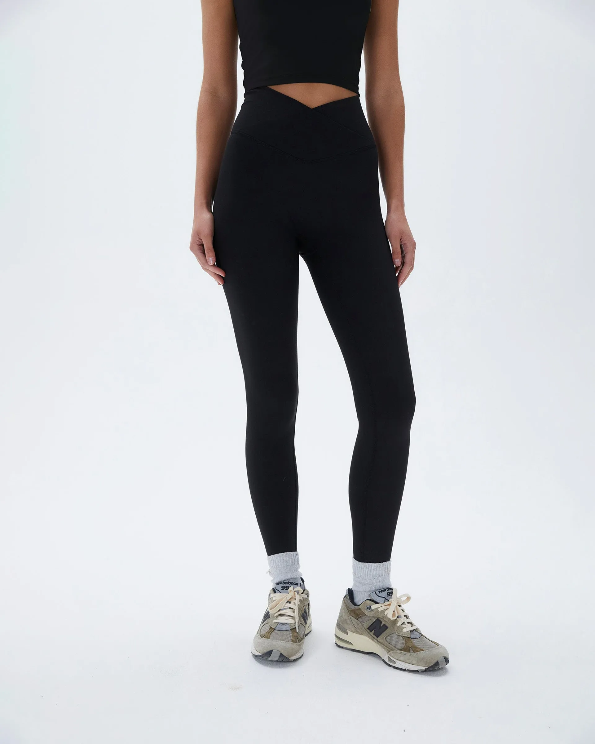 Ultimate Wrap Over Leggings - Black Casual Wearer Four Way Weekend Trip Minimalist Style