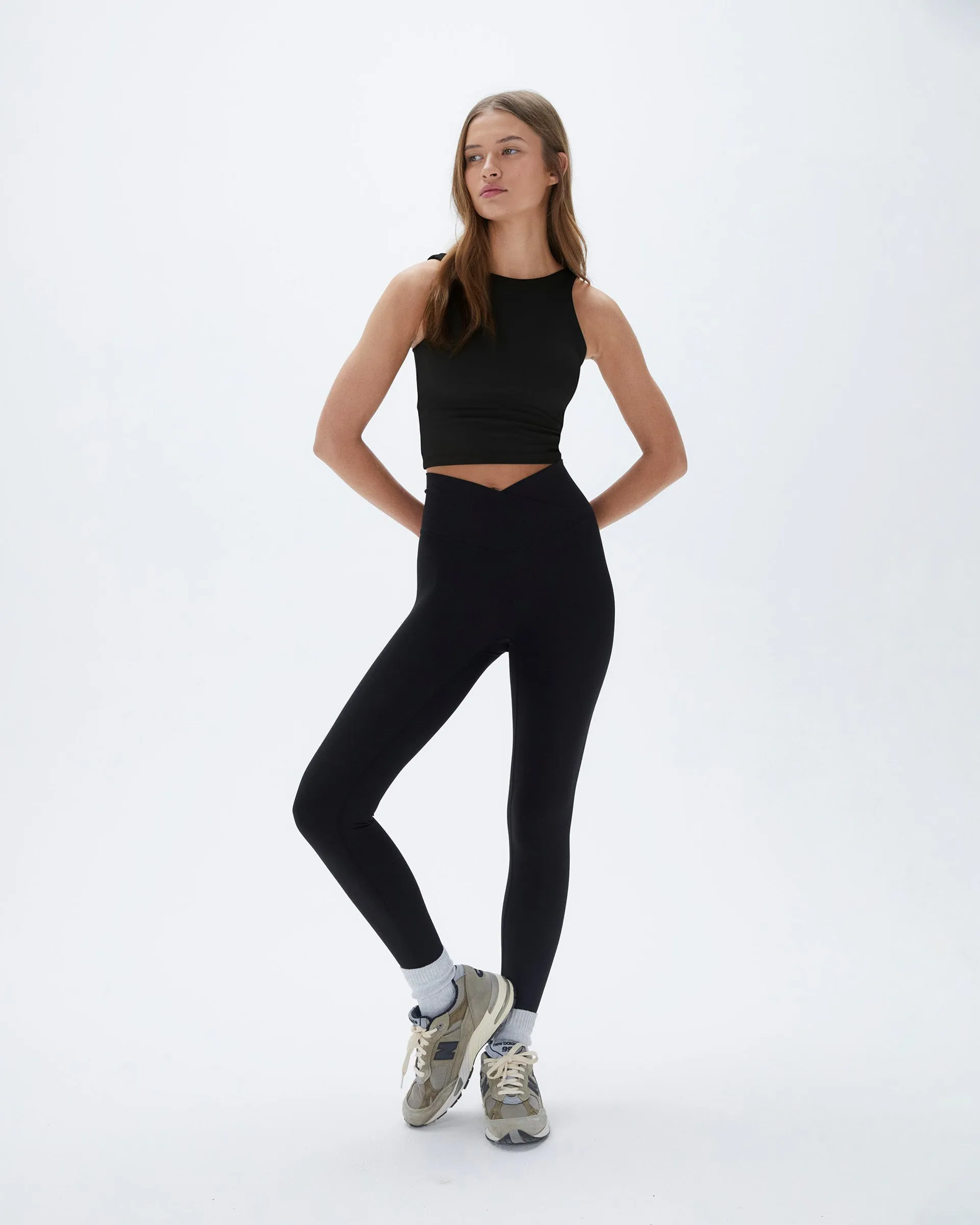 Ultimate Wrap Over Leggings - Black Travel Enthusiast Moisture Wicking
