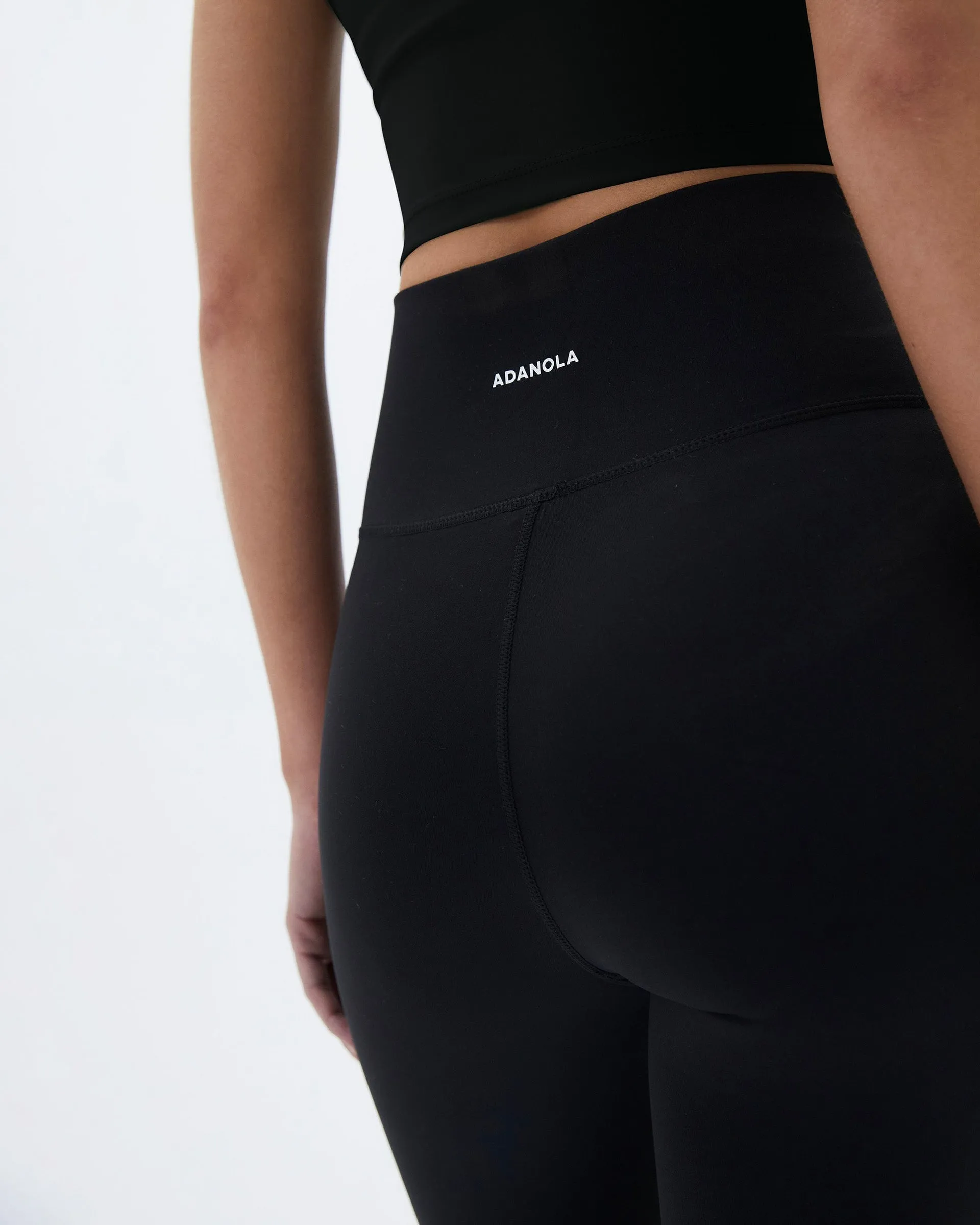 Basic Style Ultimate Wrap Over Leggings - Black